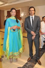Arjun Rampal & Mehr Jesia Rampal at Rahul Thackeray-Aditi Redkar engagement ceremony.jpg